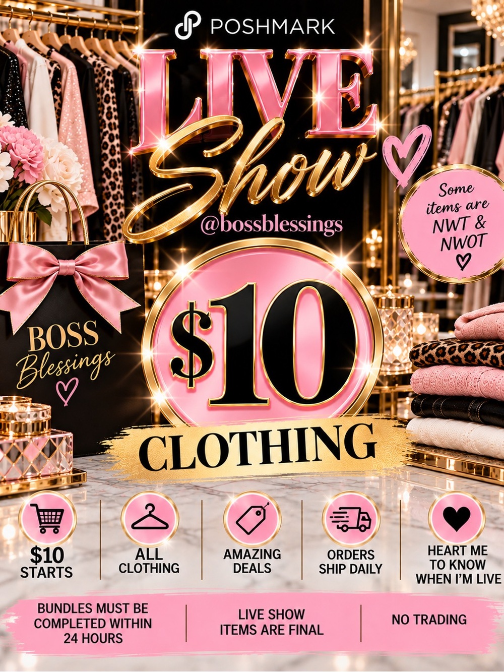 Pink $10 Clothing - Live Show Deals